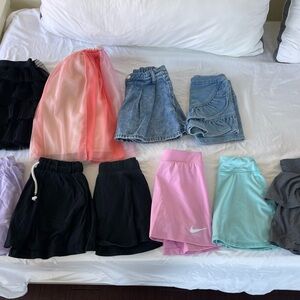 Lots of 10 Girls Skirts/ Skorts. Size 6 and 6/7.